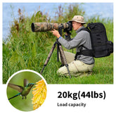 Aluminum Alloy 360 Degree Panoramic Gimbal Tripod Head with 1/4'' Standard Quick Release Plate